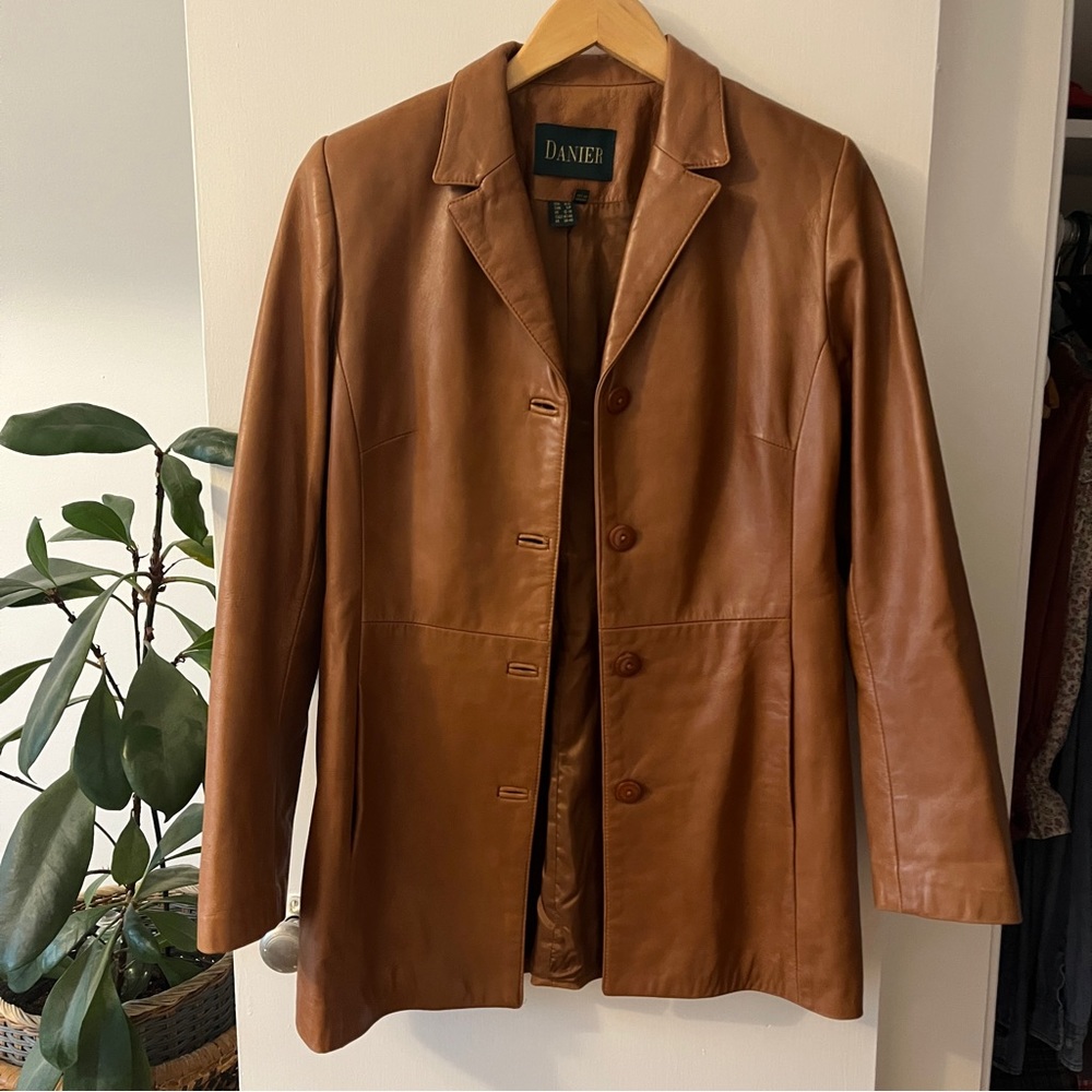 Vintage brown leather jacket